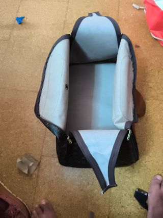 Bolso viaje marrón-negro marca YKK