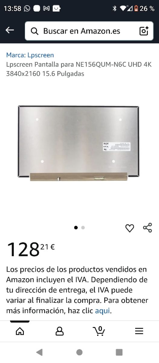 Pantalla LPSCREEN NE156QUM-N6C 4K