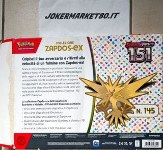 Collezione Zapdos ex 151 Ita Set  Pokemon  Complet