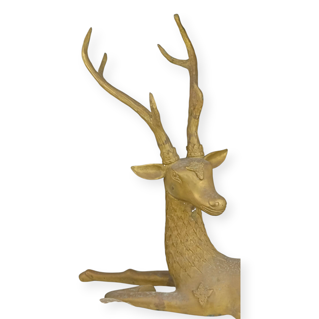 Pareja de ciervos de latón
