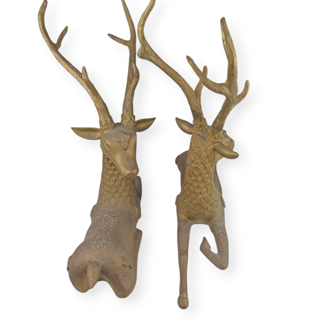 Pareja de ciervos de latón