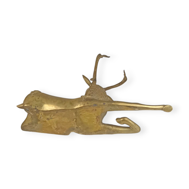 Pareja de ciervos de latón