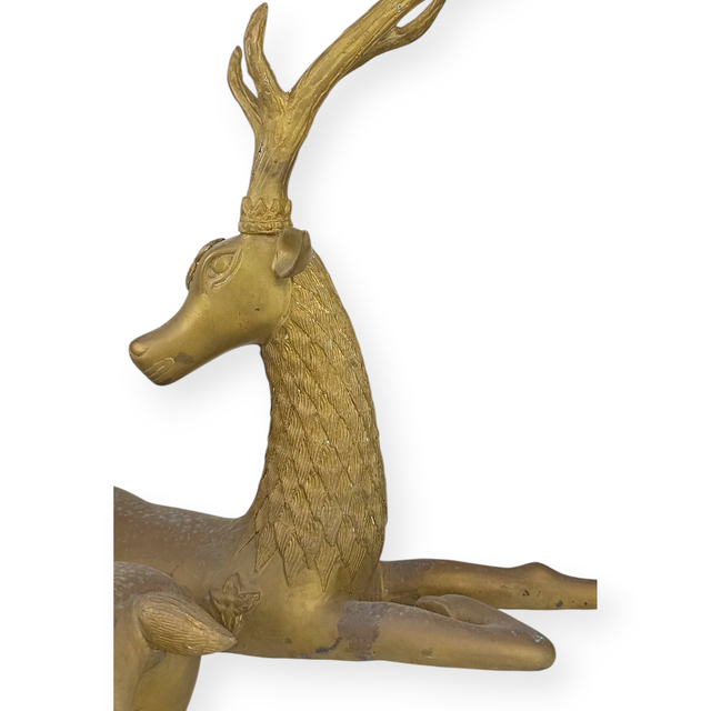 Pareja de ciervos de latón