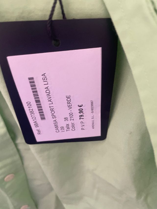 Camisa Lester verde pistacho - Talla S