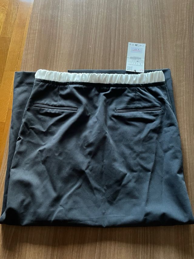 Falda Zara negra talla S