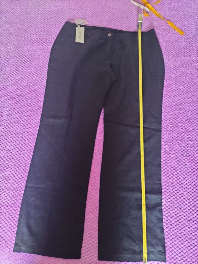 Pantaloni lino nero 7XL