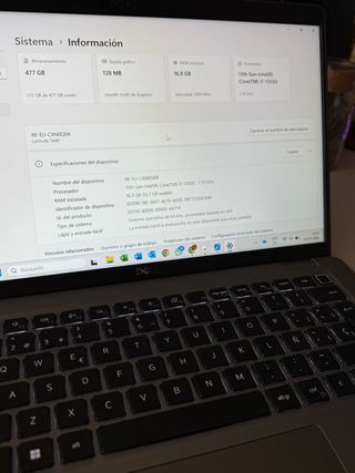 Portátil DELL i7 Gris Plata