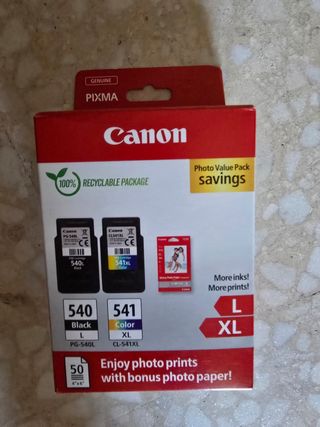 Tinta Canon Pixma PG-540L y CL-541XL