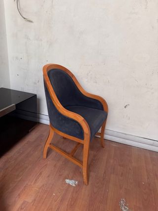 Poltrona vintage legno velluto