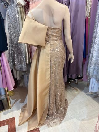 Abito cerimonia beige-oro