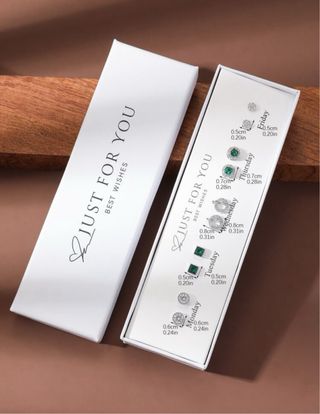 Set 5 Paia Orecchini - Verde & Argento