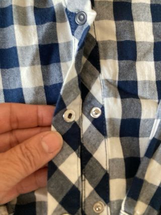 Camisa cuadros azul-blanco