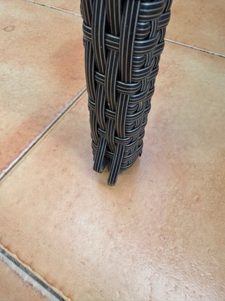 Conjunto 4 sillas ratán jardín - Negro/Gris