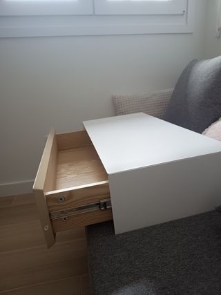 Estante blanco y madera - recibidor