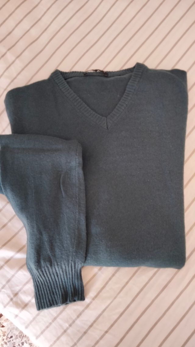 Maglione Sisley verde uomo