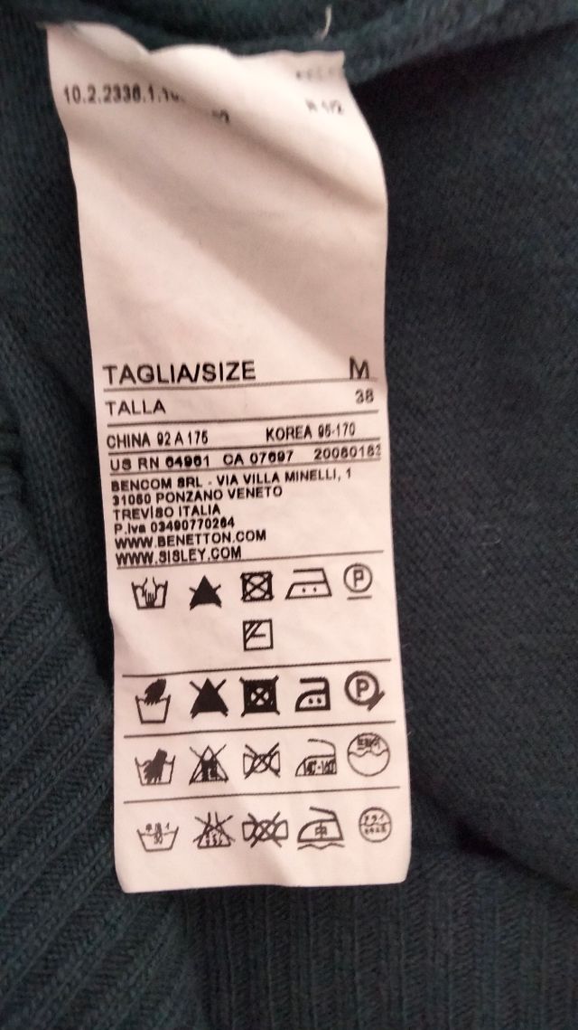 Maglione Sisley verde uomo