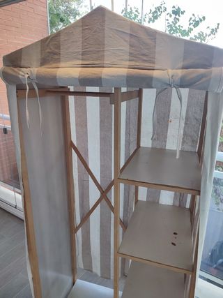 Armario ropero plegable de tela