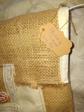 Bolso bandolera arpillera