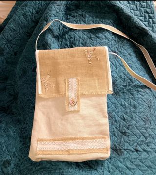 Bolso bandolera arpillera