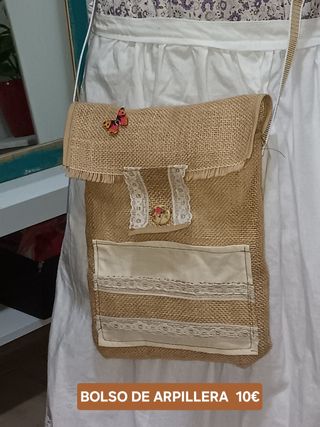 Bolso bandolera arpillera
