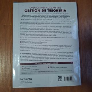 Operaciones auxiliares de gestión de tesorería