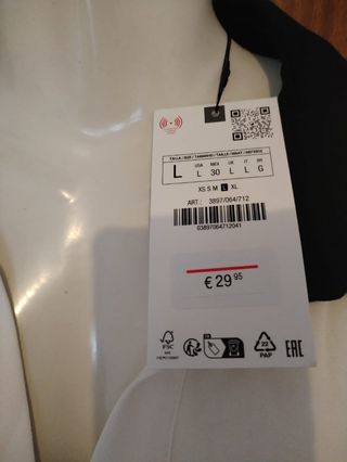 ZARA, TALLA L, NUEVO !!!
