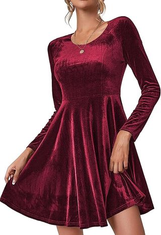 Vestido terciopelo rojo - elegante