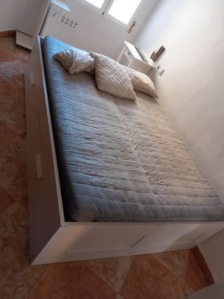 Cama Ikea BRIMNES 140x200 Colchón muelles+ somier