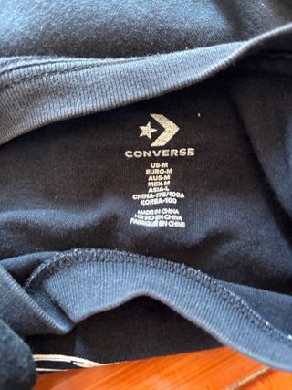 T-Shirt Converse nera teschio