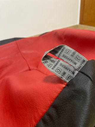 Sillon/Puff Gamer Rojo&Negro - Piel Sintética