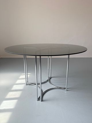 Mesa de cristal vintage