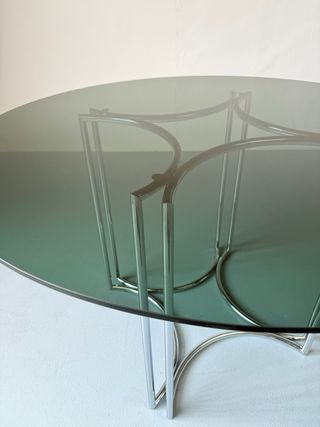 Mesa de cristal vintage