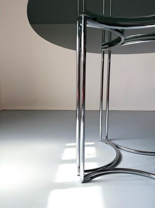 Mesa de cristal vintage