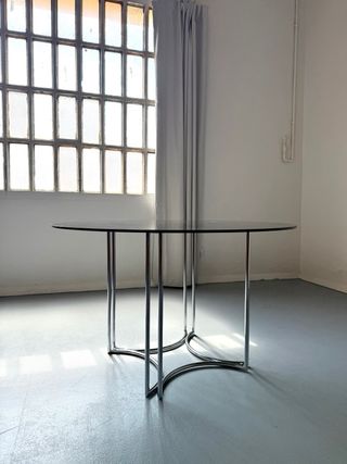 Mesa de cristal vintage