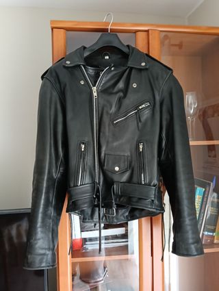 Chaqueta cuero moto
