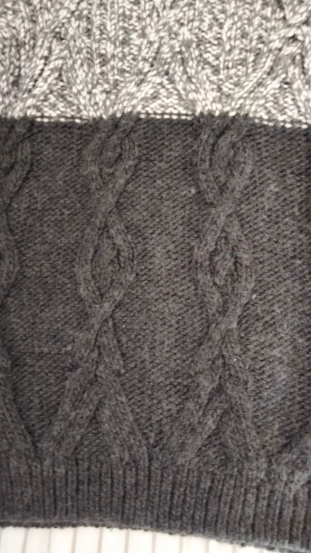 Maglione uomo grigio chiaro e scuro