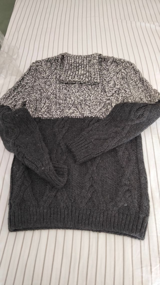 Maglione uomo grigio chiaro e scuro