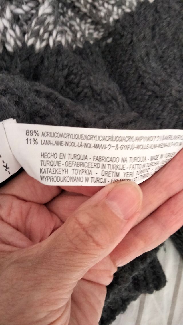 Maglione uomo grigio chiaro e scuro