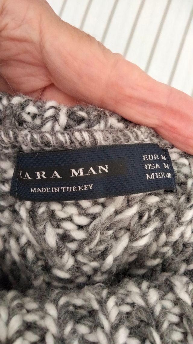 Maglione uomo grigio chiaro e scuro