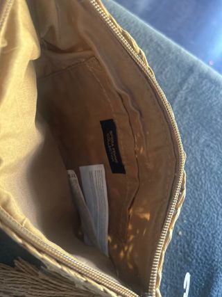 Bolso mano crochet beige