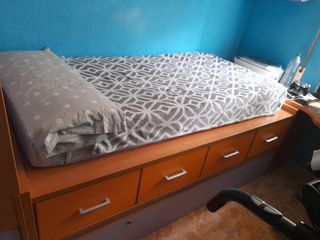 Cama nido con cajones y cama supletoria. Urge ven