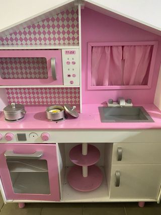 Cocina juguete infantil rosa