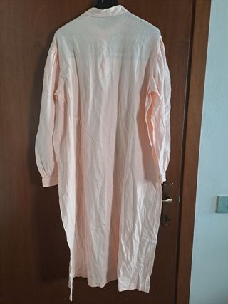 Camicia notte vintage cotone maniche lunghe pizzo