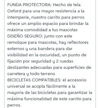 Carrito bici perro rojo - pequeño/mediano