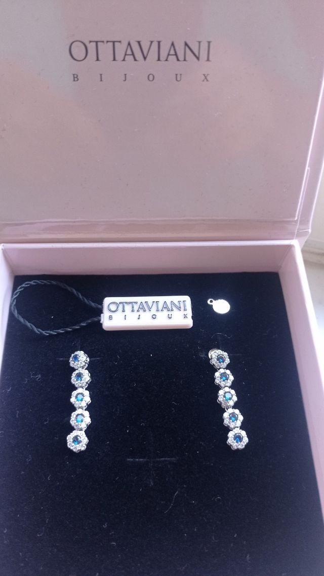 Orecchini Ottaviani blu e argento