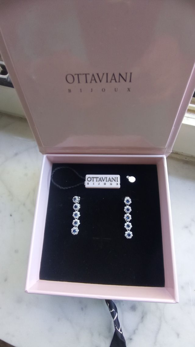 Orecchini Ottaviani blu e argento