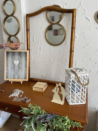 Escritorio vintage madera - Decoración boda