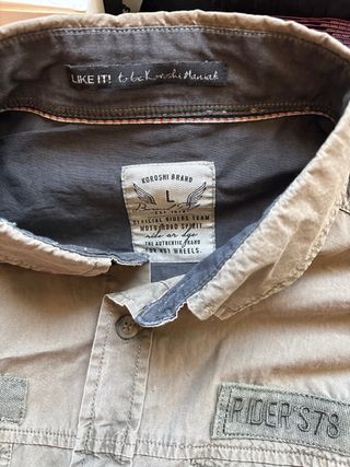 2 Camisas Militares - Azul y Verde Oliva