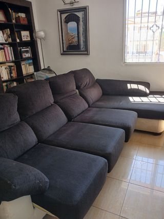 Sofá chaise longue izq 2.90m x 1.60 marrón