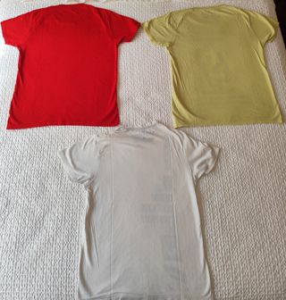 3 Camisetas Jack & Jones: Roja, Blanca y Amarilla
